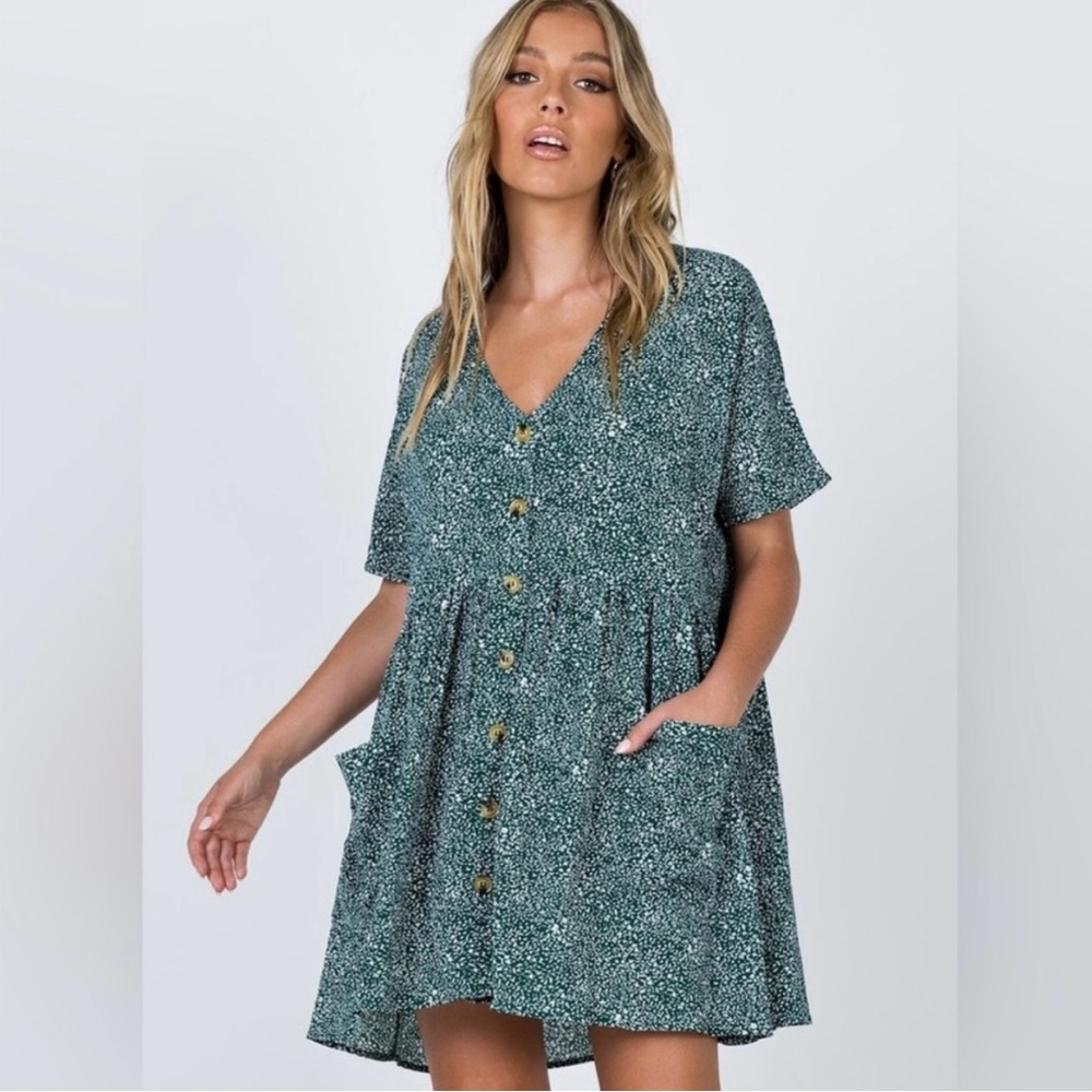 Princess Polly Noname Green Floral Mini Dress